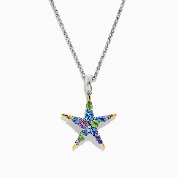 Effy 925 Sterling Silver Pink Sapphire Splash Starfish Pendant, 2.82 T –  effyjewelry.com